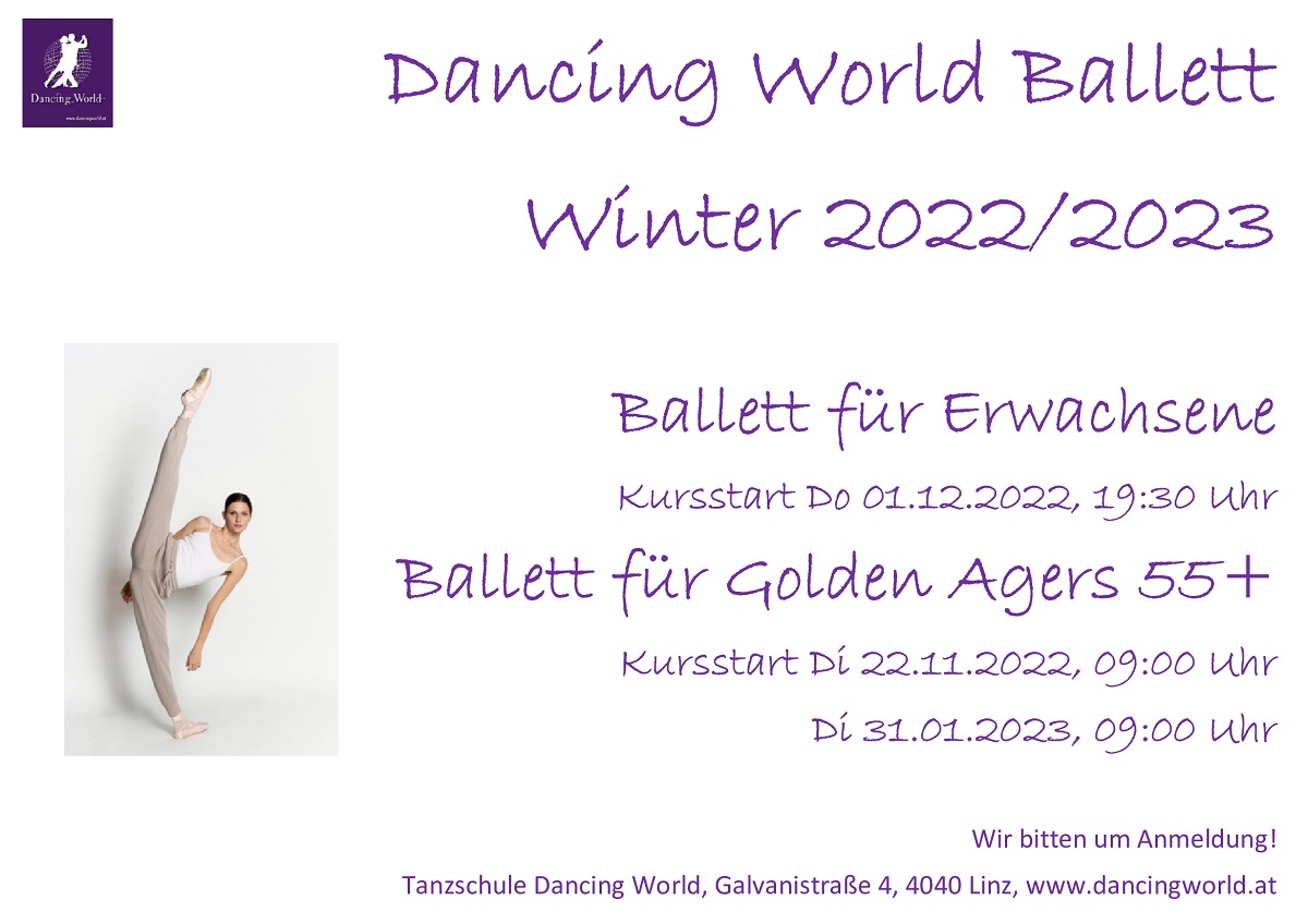 Ballett für Erwachsene und Golden Agers