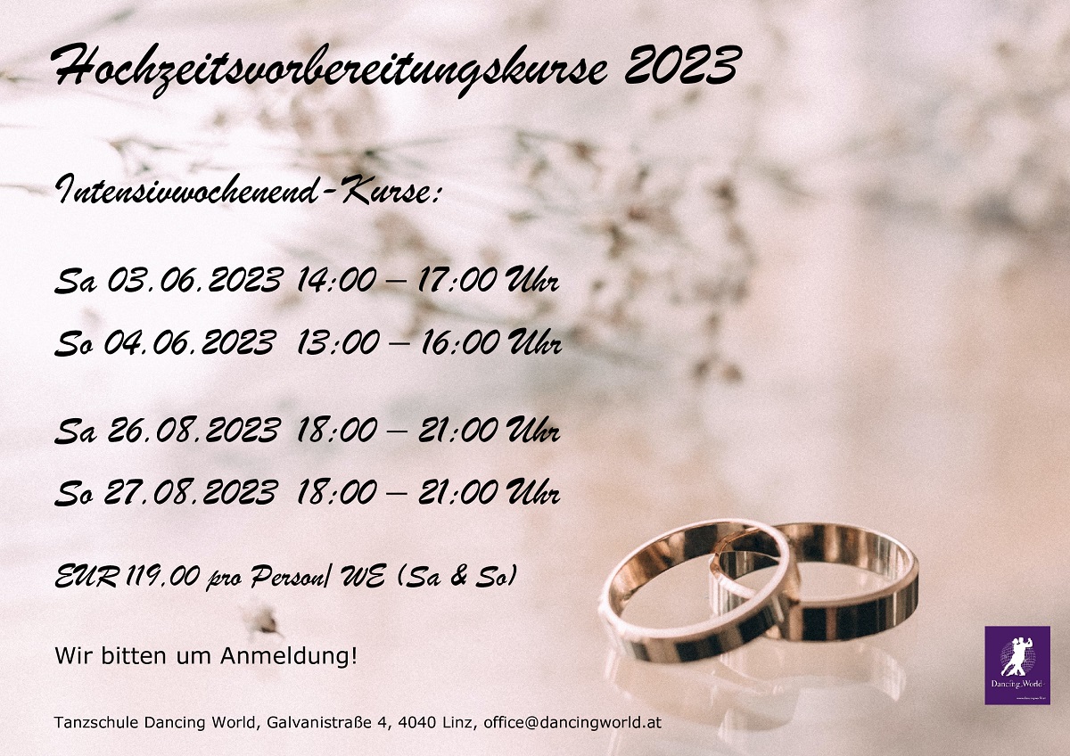 Read more about the article Hochzeitsvorbereitungskurs – Intensivwochenend
