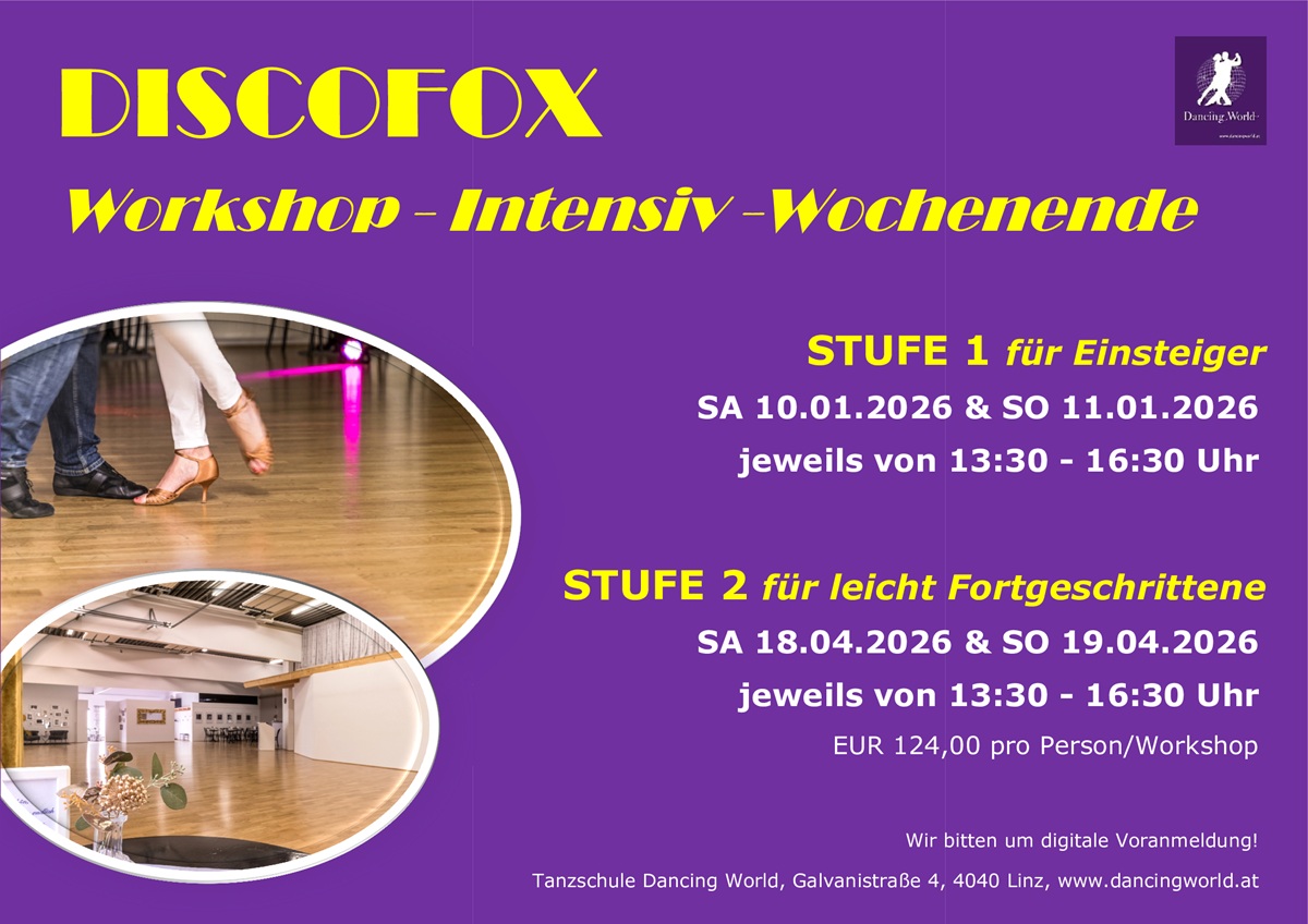 Read more about the article SAVE THE DATE – Discofox lernen – an nur einem einzigen Wochenende!