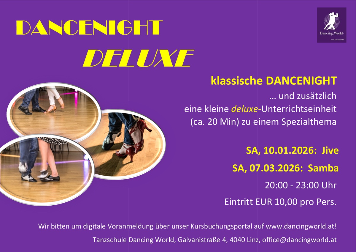 Read more about the article Dancenight Deluxe in der Tanzschule Dancing World