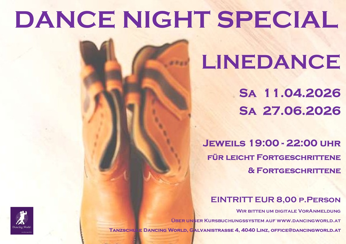 Linedance Party in der Tanzschule Dancing World in Linz