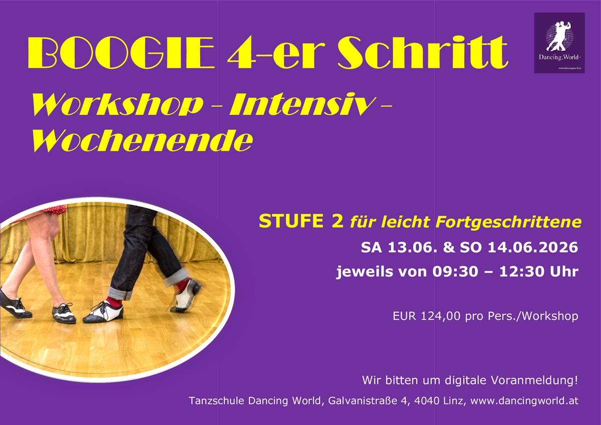 Read more about the article Boogie 4er Schritt für leicht Fortgeschrittene
