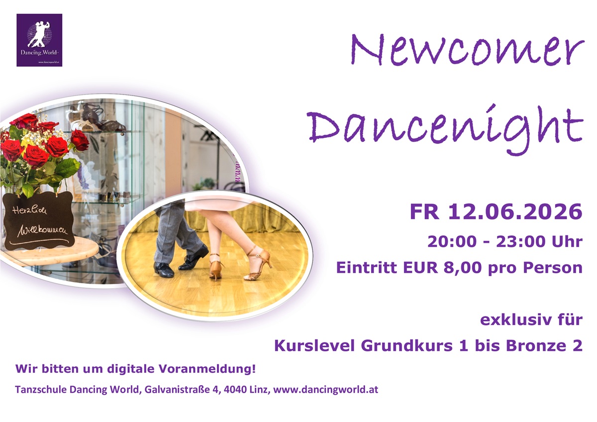 Read more about the article Newcomer Dancenight am FR 15.05.2026 ab 20 Uhr